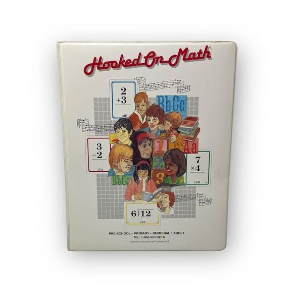 Hooked On Math Set Cassettes Flash Cards Workbooks Incomplete Vintage 1991 - Picture 1 of 8